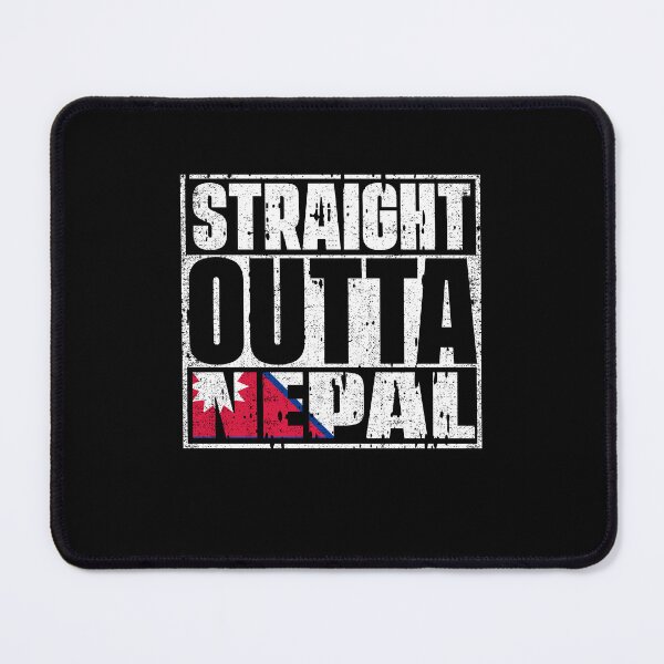 Item preview, Straight Outta Nepal Flag designed and sold by CosmoKitsch.