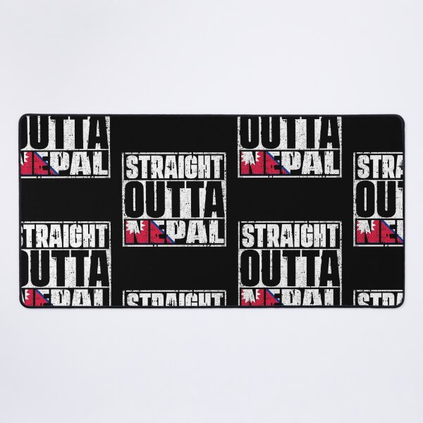 Item preview, Straight Outta Nepal Flag designed and sold by CosmoKitsch.