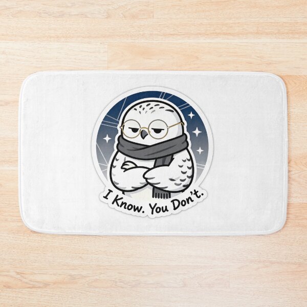 Item preview, Cool Snowy Owl Sticker I Know You Don't 3 designed and sold by HealthyEnvy.