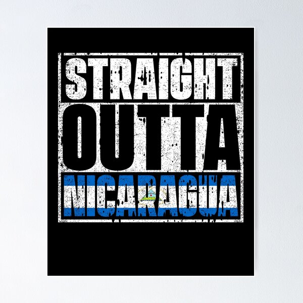 Item preview, Straight Outta Nicaragua Flag designed and sold by CosmoKitsch.
