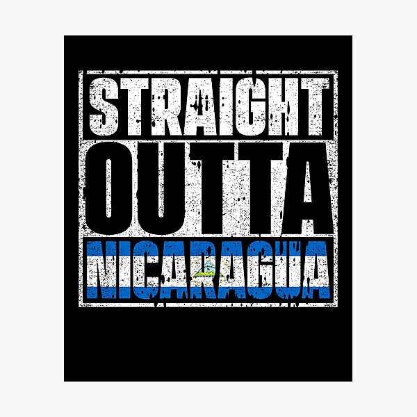 Item preview, Straight Outta Nicaragua Flag designed and sold by CosmoKitsch.