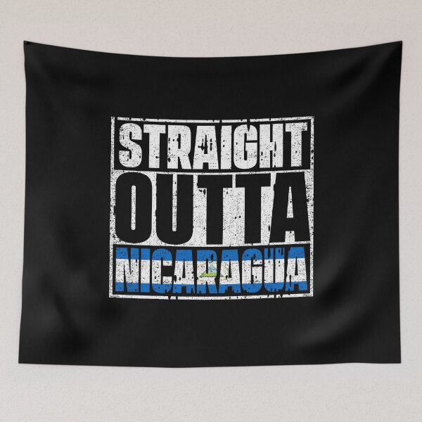Item preview, Straight Outta Nicaragua Flag designed and sold by CosmoKitsch.