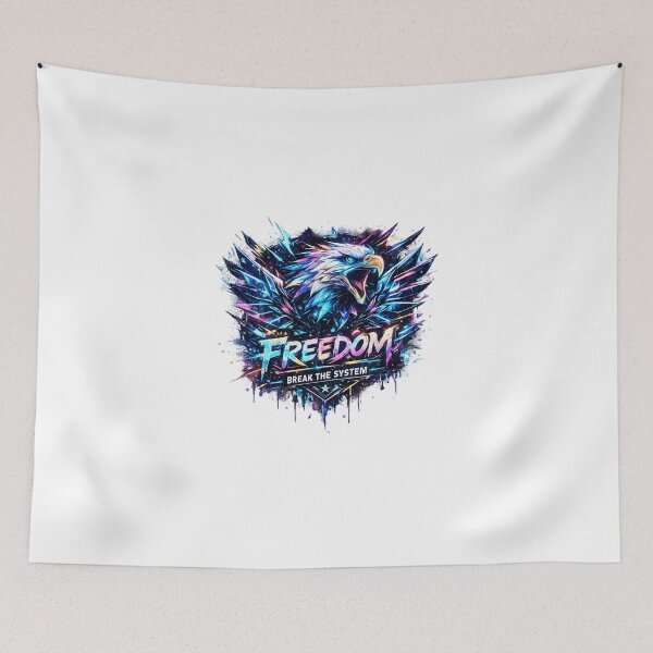 Item preview, 250 Anniversary of the USA - Freedom Eagle – Neon Graffiti Streetwear Sticker designed and sold by Collins Design.