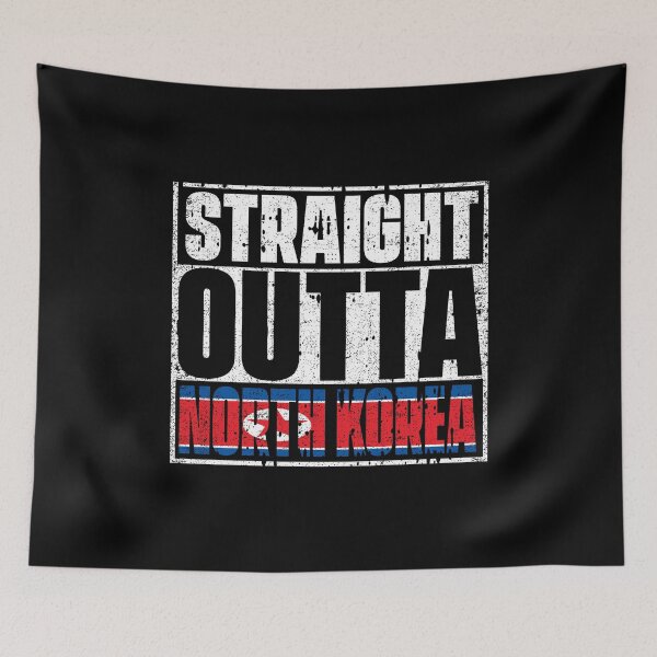Item preview, Straight Outta North Korea Flag designed and sold by CosmoKitsch.