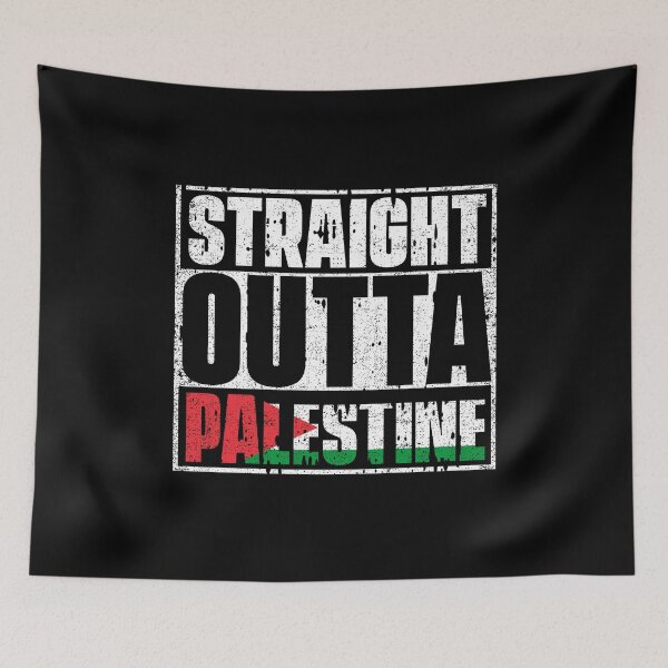 Item preview, Straight Outta Palestine Flag designed and sold by CosmoKitsch.
