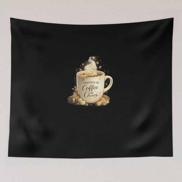 Item preview, Funny Mom Mother’s Day Shirt – Powered by Coffee and Chaos designed and sold by Line-Mood1⭐️⭐️⭐️⭐️⭐️.