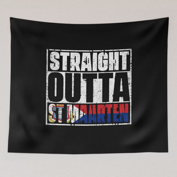 Item preview, Straight Outta Sint Maarten Flag designed and sold by CosmoKitsch.