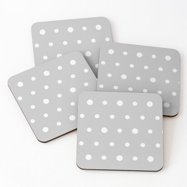 Item preview, Silver And White Polka Dot Pattern designed and sold by pattern-archive.