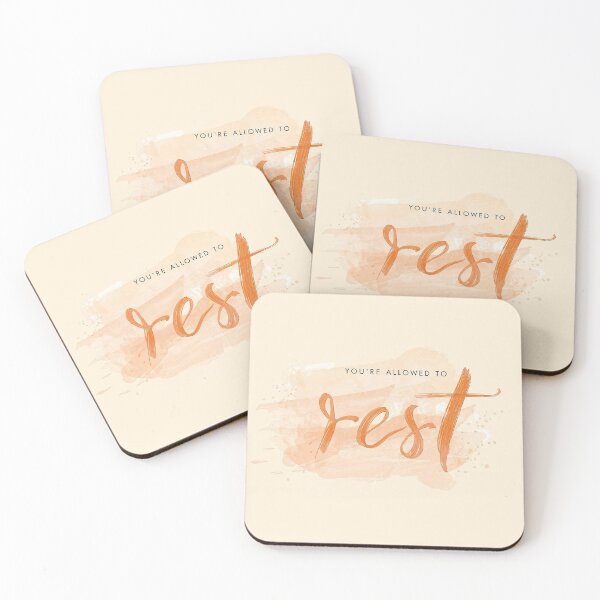 Item preview, Tienes derecho a descansar – Frase para aliviar el agotamiento | Pegatina estética Soft Life para sentirse abrumado y cansado designed and sold by BukJus.