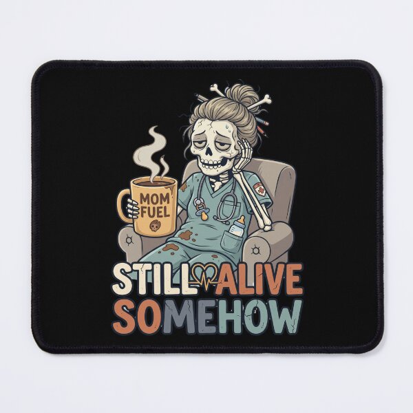 Item preview, Night Shift Mom Nurse Still Alive Somehow Funny Tired Mom Nurse Life Coffee Lover RN Gift Working Mom Humor designed and sold by Im-Ara.
