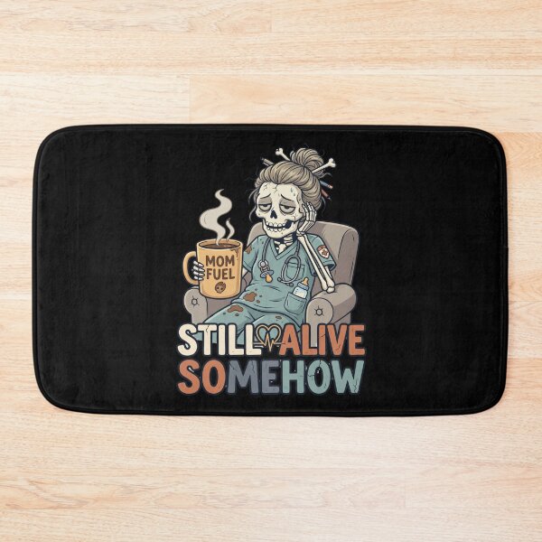Item preview, Night Shift Mom Nurse Still Alive Somehow Funny Tired Mom Nurse Life Coffee Lover RN Gift Working Mom Humor designed and sold by Im-Ara.