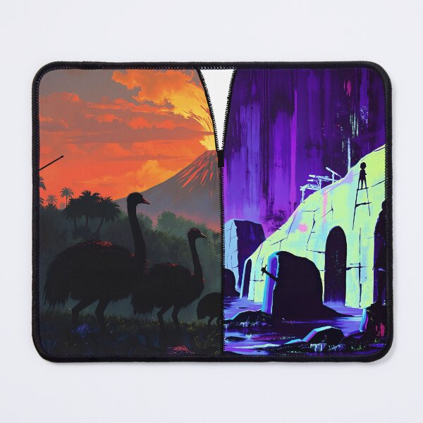 Item preview, Eons Apart: Prehistoric Sunset and Cyberpunk Portal designed and sold by Daniela`s shop.