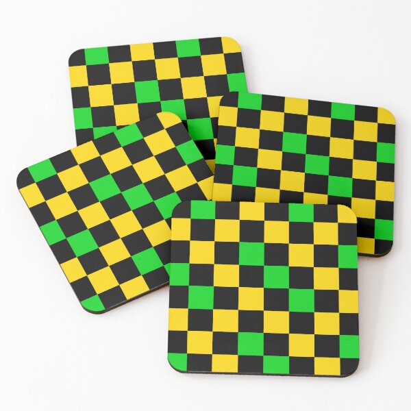 Item preview, Yellow Black Green Checkered Design  designed and sold by PatternTitan.