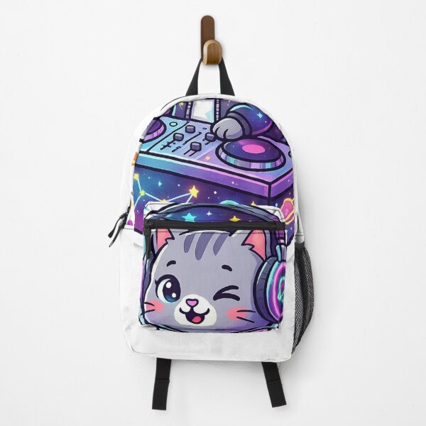 Item preview, Cute Galaxy DJ Cat Illustration designed and sold by bhaveshsticker.