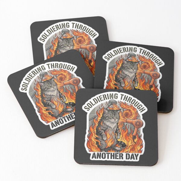 Item preview, Discord meme flamed cat : Soldiering through another day reltable graphic  designed and sold by Tumblerina.