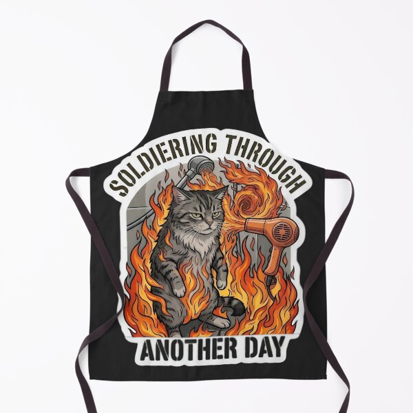 Item preview, Discord meme flamed cat : Soldiering through another day reltable graphic designed and sold by Tumblerina.