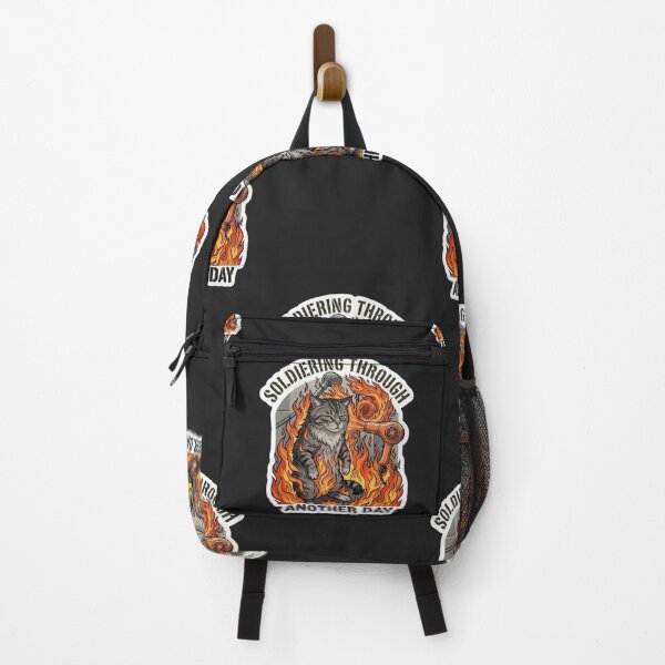 Item preview, Discord meme flamed cat : Soldiering through another day reltable graphic designed and sold by Tumblerina.