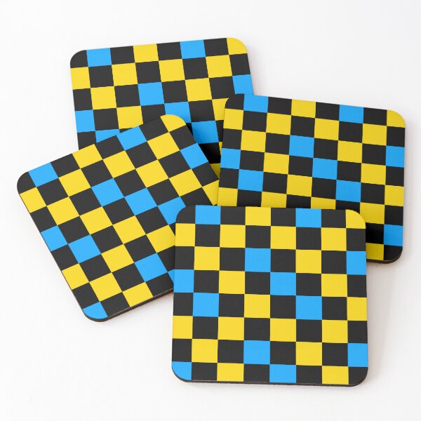 Item preview,  Yellow Black Blue Checkered Design  designed and sold by PatternTitan.