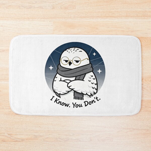 Item preview, Cool Snowy Owl Sticker I Know You Don't 5 designed and sold by HealthyEnvy.