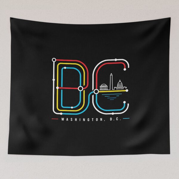 Item preview, DC Washington DC Subway Map Transit designed and sold by Fenay Designs.