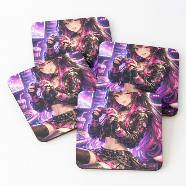 Item preview, Neon Cyberpunk Gamer Girl Catgirl Anime Aesthetic designed and sold by AnimDream .