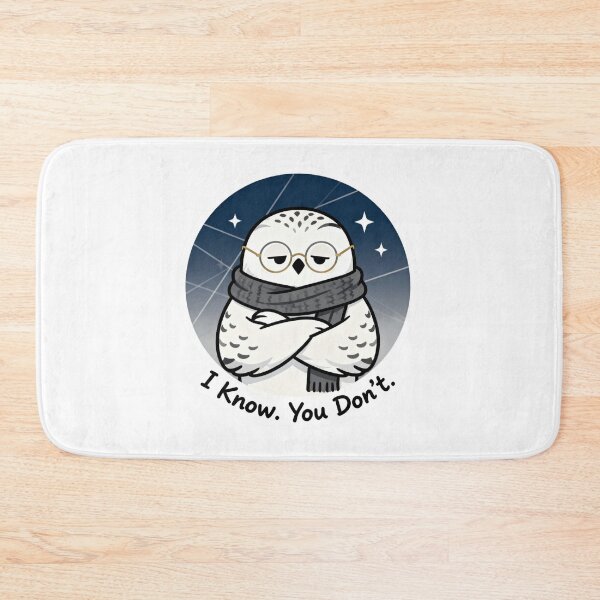 Item preview, Cool Snowy Owl Sticker I Know You Don't 6 designed and sold by HealthyEnvy.