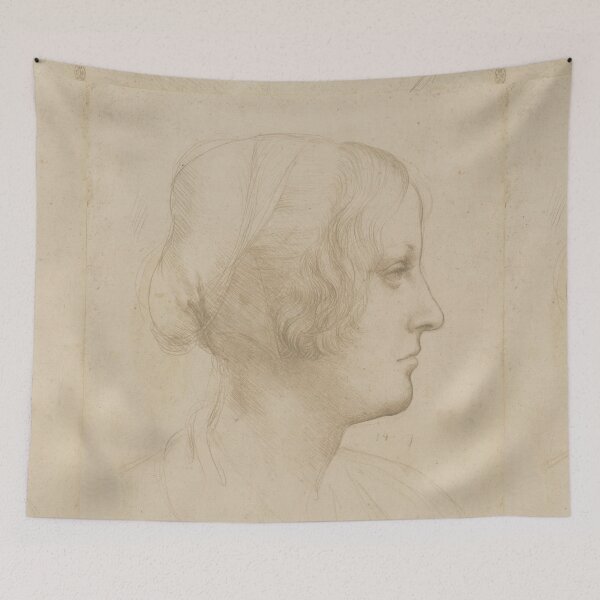 Item preview, A Portrait of a Woman in Profile by Leonardo da Vinci: Renaissance Line Studyv designed and sold by artofuniverse.