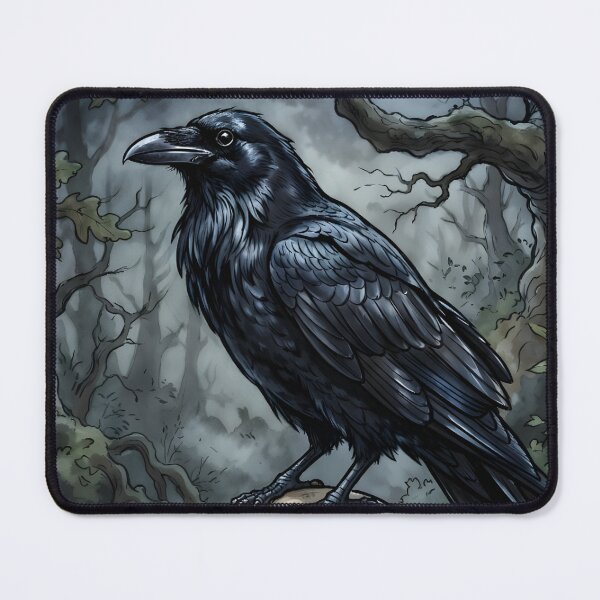 Item preview, Raven Corvus Corax Gothic Skull Moon Night designed and sold by RubisLeaf.