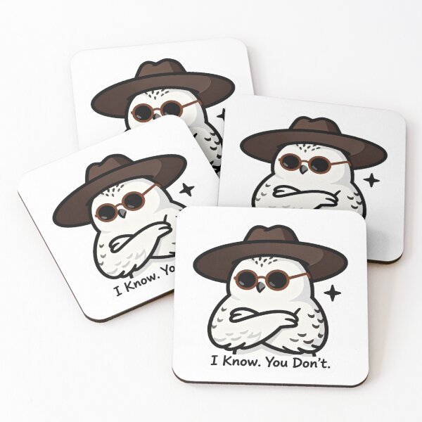 Item preview, Cool Snowy Owl Sticker I Know You Don't 7 designed and sold by HealthyEnvy.