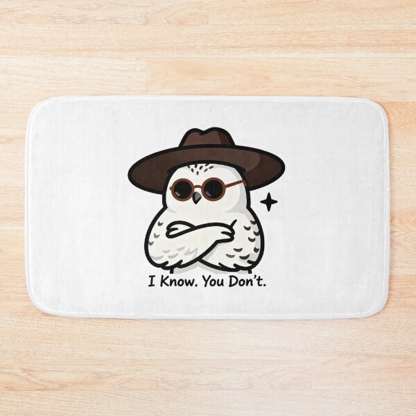 Item preview, Cool Snowy Owl Sticker I Know You Don't 7 designed and sold by HealthyEnvy.
