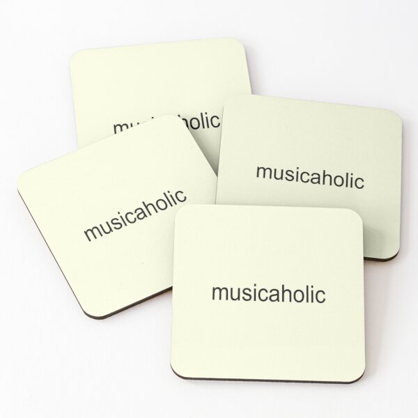 Artikelvorschau, Musicalholic | Musiksüchtiger – Minimalistisches Textdesign entworfen und verkauft von lilacWhim.
