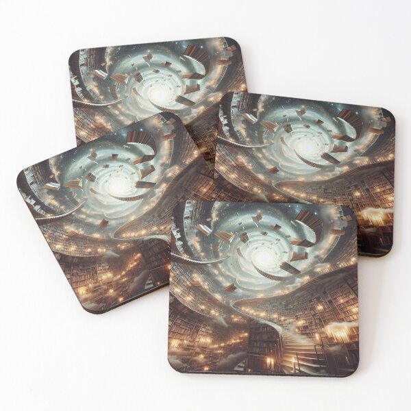 Item preview, Cosmic Spiral Library of Infinite Knowledge in Warm Fantasy Light designed and sold by FotoworldEdel.