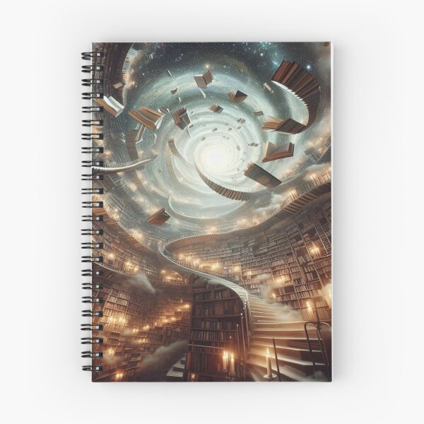 Item preview, Cosmic Spiral Library of Infinite Knowledge in Warm Fantasy Light designed and sold by FotoworldEdel.