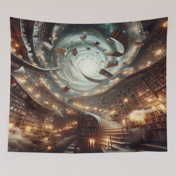 Item preview, Cosmic Spiral Library of Infinite Knowledge in Warm Fantasy Light designed and sold by FotoworldEdel.