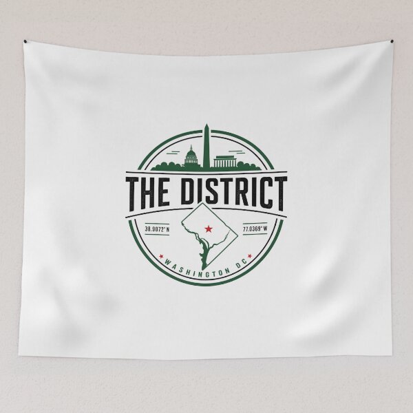 Item preview, The District Washington DC Map Coordinates designed and sold by Fenay Designs.
