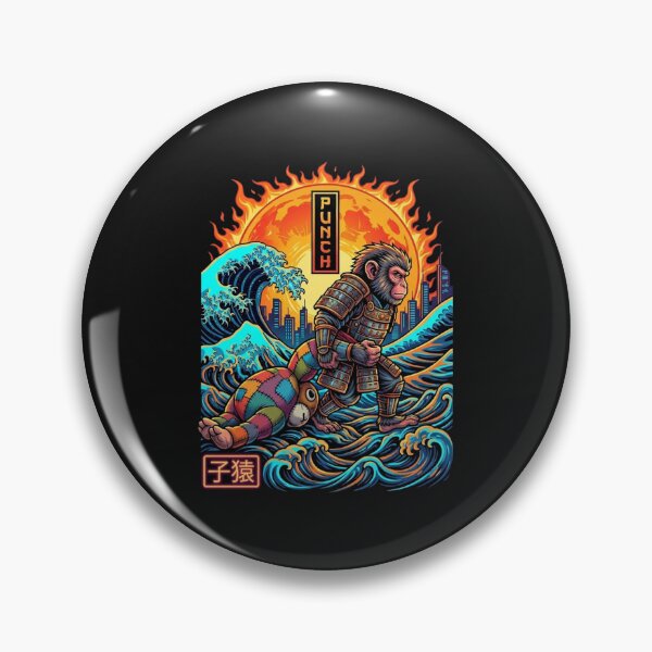 Item preview, Monkey Warrior Punch City Waves Sunset designed and sold by thanguy252.