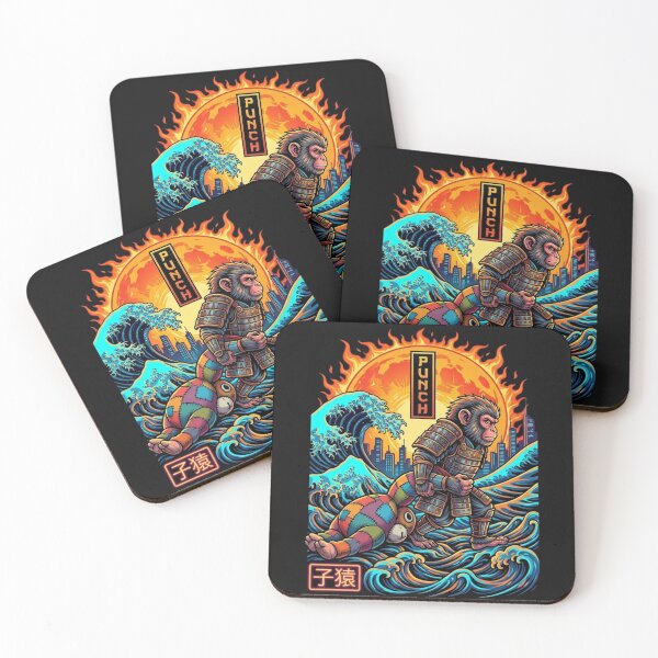 Item preview, Monkey Warrior Punch City Waves Sunset designed and sold by thanguy252.