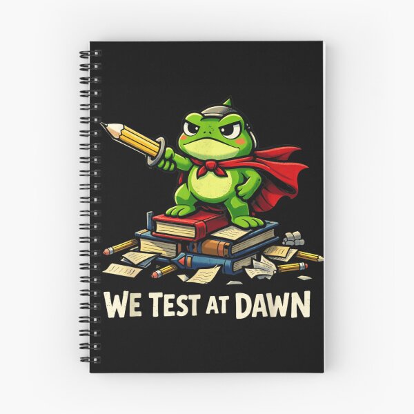 Item preview, We Test At Dawn Brave Warrior Frog Warrior Student Exam Motivation designed and sold by GalenoHenley.