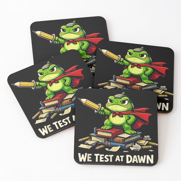 Item preview, We Test At Dawn Brave Warrior Frog Warrior Student Exam Motivation designed and sold by GalenoHenley.