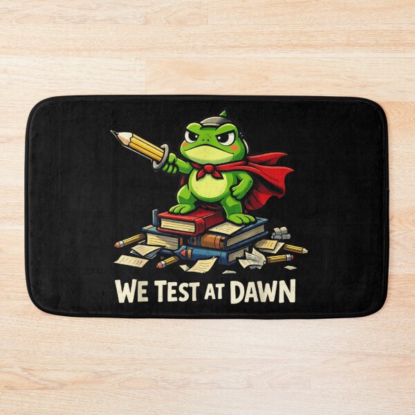 Item preview, We Test At Dawn Brave Warrior Frog Warrior Student Exam Motivation designed and sold by GalenoHenley.