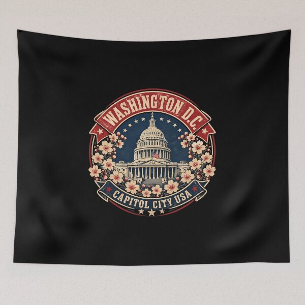 Item preview, Washington DC Capitol City USA Cherry Blossoms designed and sold by Fenay Designs.