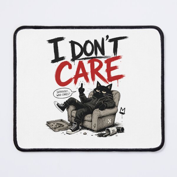 Item preview, WE CATS DON'T CARE ABOUT ANYTHING designed and sold by infinitearte.