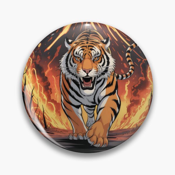 Item preview, Tiger in the fire from the volcano. designed and sold by MyHappyArtShop.