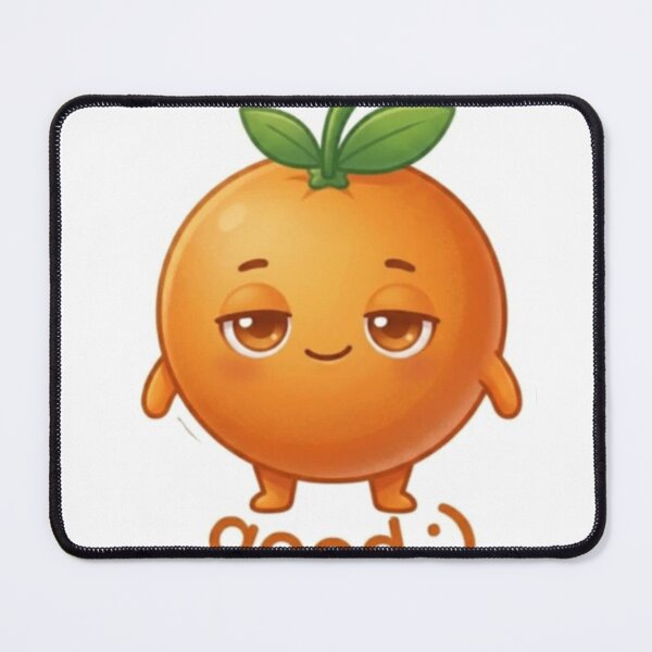 Item preview, Orange “Good :)” Kawaii Sticker – Positive Minimal Mood designed and sold by Dakochaaan.