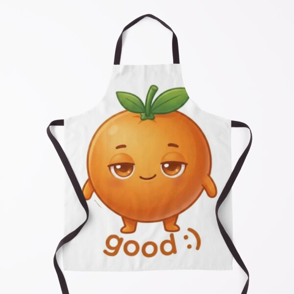 Item preview, Orange “Good :)” Kawaii Sticker – Positive Minimal Mood designed and sold by Dakochaaan.