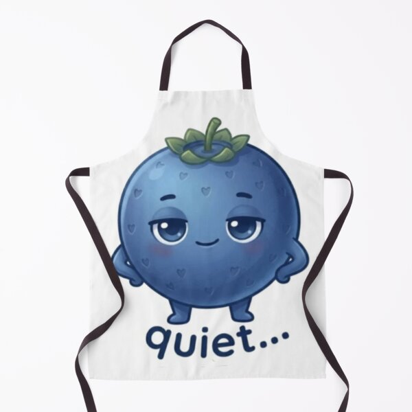 Item preview, Blueberry “Quiet…” Kawaii Sticker – Calm Minimal Mood designed and sold by Dakochaaan.