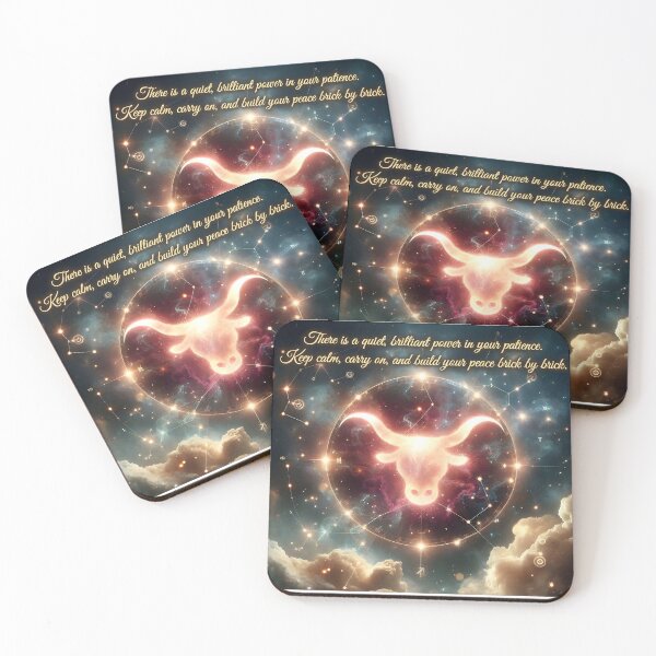 Item preview, Taurus Quiet Power Patience Build Peace Cosmic Art designed and sold by Zodiac Celestial Art.