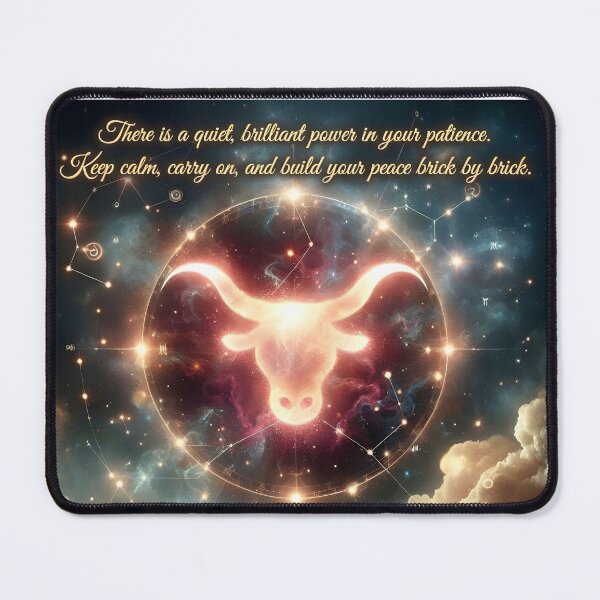 Item preview, Taurus Quiet Power Patience Build Peace Cosmic Art designed and sold by Zodiac Celestial Art.