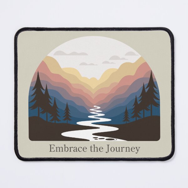 Item preview, Minimalist Embrace the Journey Tee - Modern Scenic River Art designed and sold by ArthousePromos.