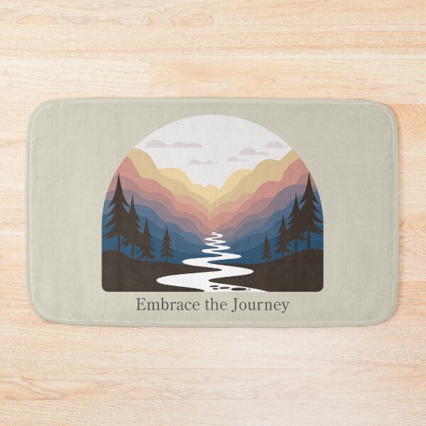 Item preview, Minimalist Embrace the Journey Tee - Modern Scenic River Art designed and sold by ArthousePromos.